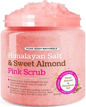Pure Body Naturals Himalayan Salt & Sweet Almond Pink Scrub product image